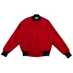 Walls Mountain Aztec Blanket Lined Workwear Jacket Red Vintage Men's Small